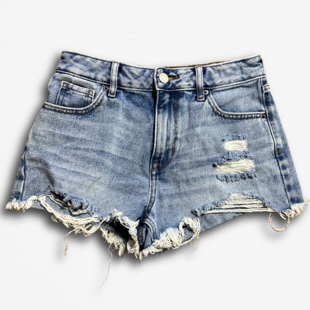 PacSun Light Blue Distressed Denim Jean Shorts